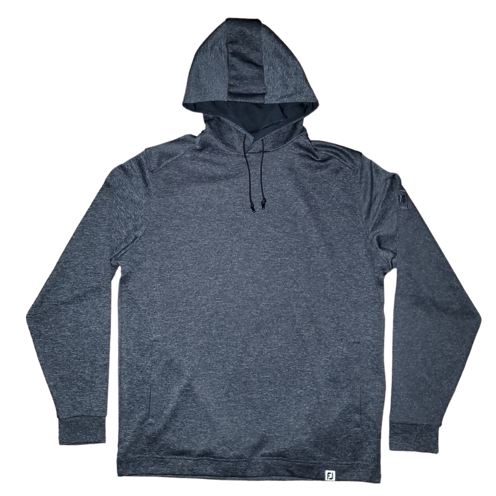 FootJoy Logo Golf Hoodie Athletic Stretch Pullover Sweatshirt Gray Mens Medium